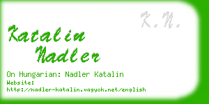 katalin nadler business card
